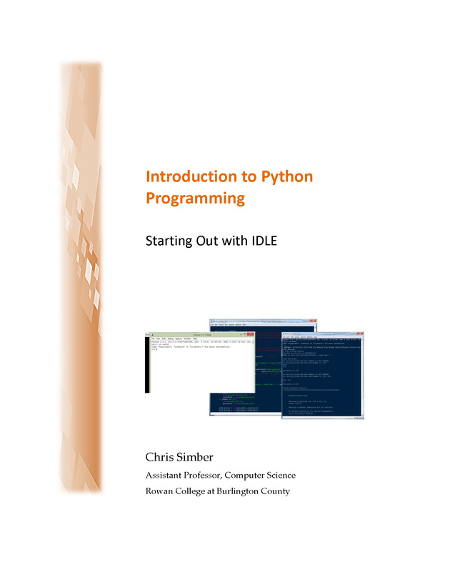 Introduction to Python Programming: Starting Out with IDLE - Cover 1